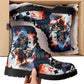 Gothic grim reaper boots for men women, punisher skull gothic women boots skeleton boots, Halloween Christmas leather streetwear boots shoes