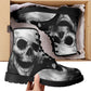 Gothic skull grim reaper boots for men women, Goth skull gothic women boots skeleton boots, Halloween grim reaper leather skull boots shoes
