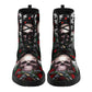 Rose skull grim reaper boots for men women, Floral skull omen boots skeleton boots Horror rose floral grim reaper leather skull boots shoes