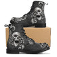 Gothic skull grim reaper boots for men women, Halloween skull gothic women boots skeleton boots Horror grim reaper leather skull boots shoes