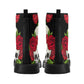 Floral skull grim reaper boots for men women, Halloween skull gothic women boots skeleton boots Flower grim reaper leather skull boots shoes
