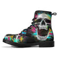 Awesome skull grim reaper boots for men women, Halloween skull gothic women boots skeleton boots, Goth grim reaper leather skull boots shoes