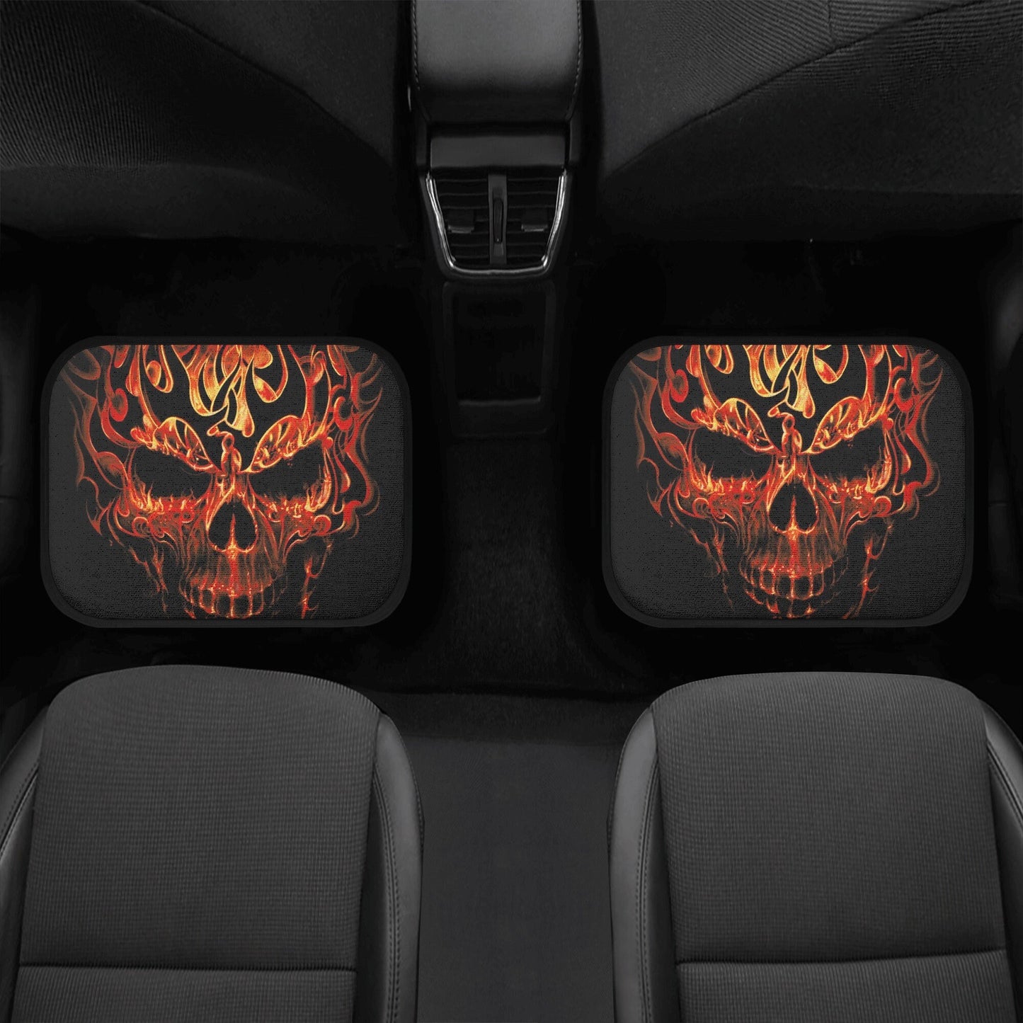 Flaming skull Car Seat Cover car mat Halloween skull seat cover mat ghost car seat protector cover Gothic mat skeleton car mat seat covers