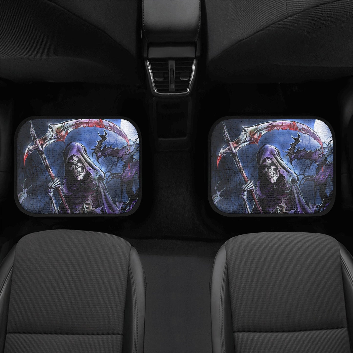 Grim reaper skull Car Seat Cover car mat skeleton skull seat cover mat ghost car seat protector cover Gothic mat skeleton car mat seat cover