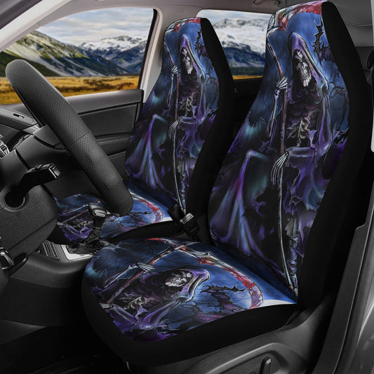 Grim reaper skull Car Seat Cover car mat skeleton skull seat cover mat ghost car seat protector cover Gothic mat skeleton car mat seat cover