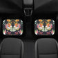 Skull Car Seat Cover car mat full set, Halloween car seat cover mat, Floral skull seat cover for car, gothic skull car mat seat protector