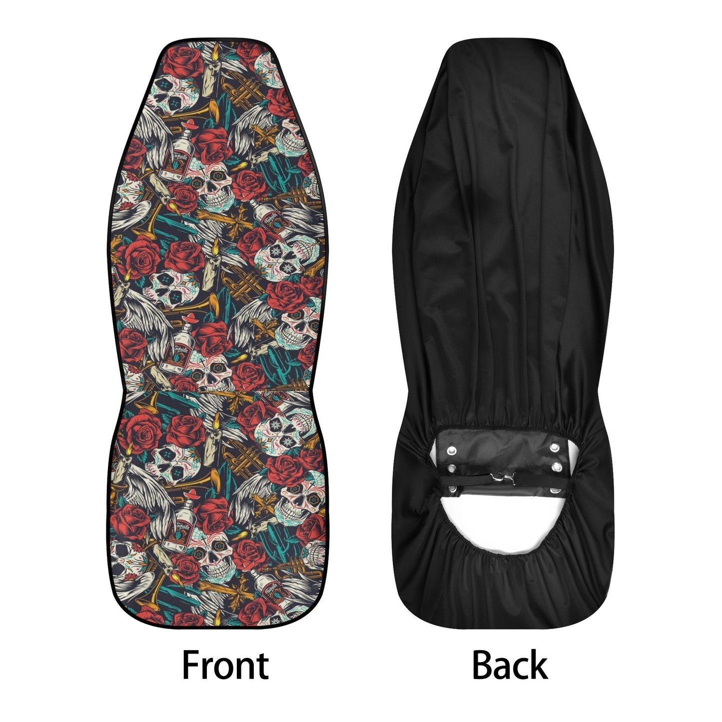 Flower Sugar skull Seat Covers for car mat flower skull car seat protector rose Mexican skull car mat candy skull car accessories seat cover