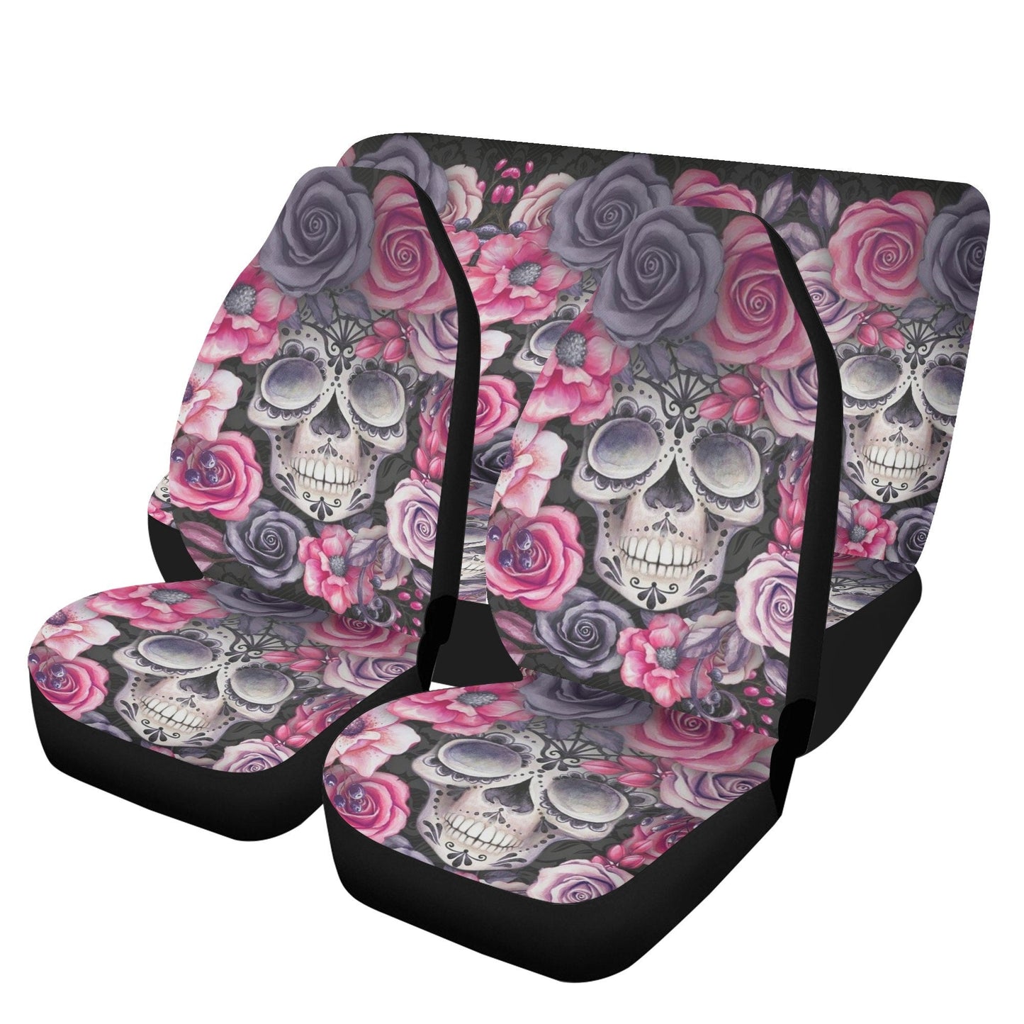 Flower Sugar skull Seat Covers for car mat flower skull car seat protector rose Mexican skull car mat candy skull car accessories seat cover