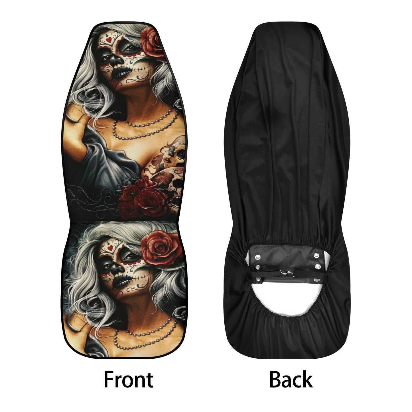 Flower Sugar skull girl Seat Covers for car mat flower skull girl car seat protector, Mexican candy skull seat cover for car accessories