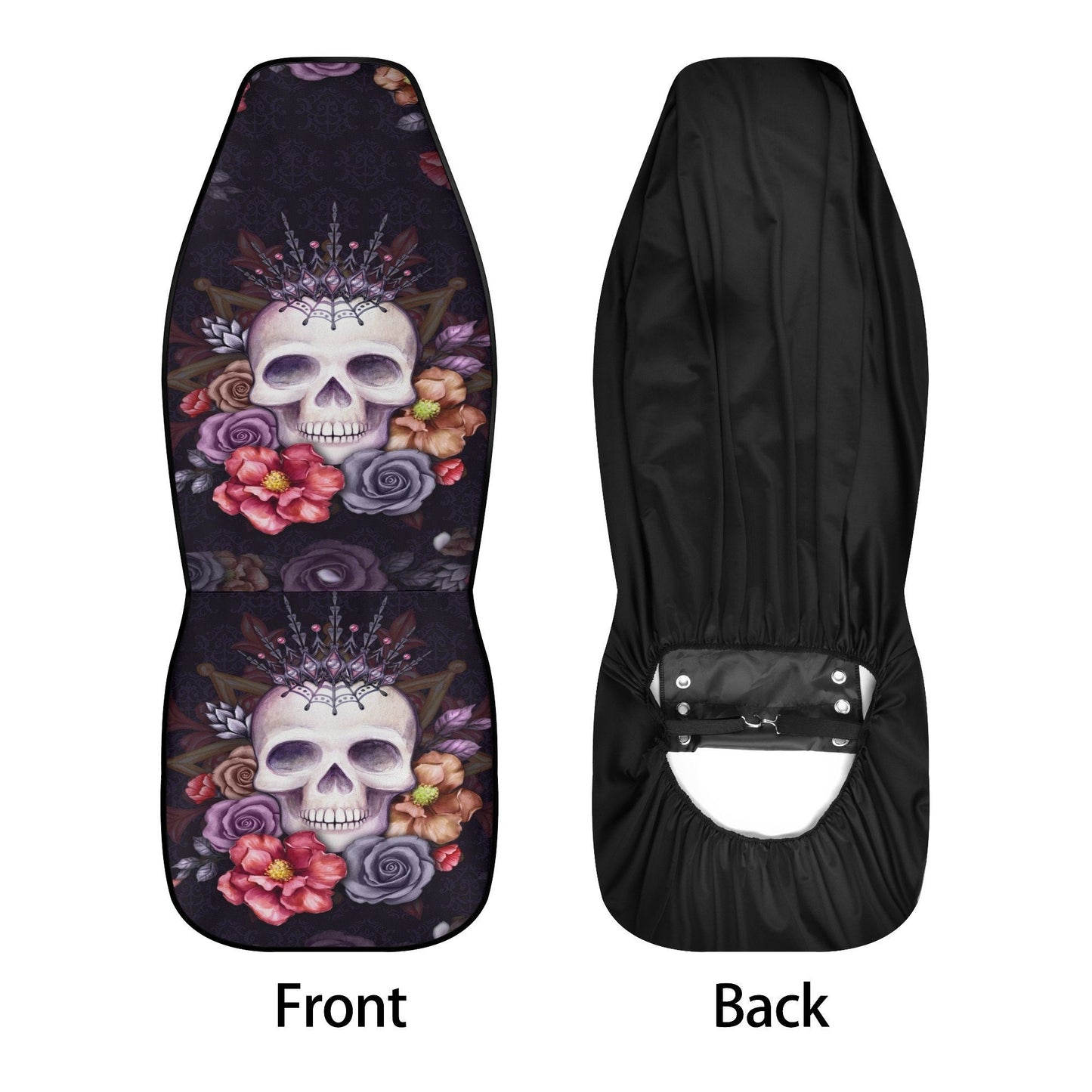 Skull Car Seat Cover car mat full set, Halloween car seat cover mat, KING skull seat cover for car gothic skull car mat seat protector cover