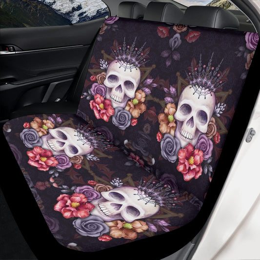 Skull Car Seat Cover car mat full set, Halloween car seat cover mat, KING skull seat cover for car gothic skull car mat seat protector cover