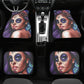 Girl Sugar skull Car Seat Covers car mat flower skull car seat protector rose Mexican skull car mat candy skull car accessories seat cover
