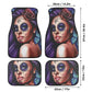 Girl Sugar skull Car Seat Covers car mat flower skull car seat protector rose Mexican skull car mat candy skull car accessories seat cover