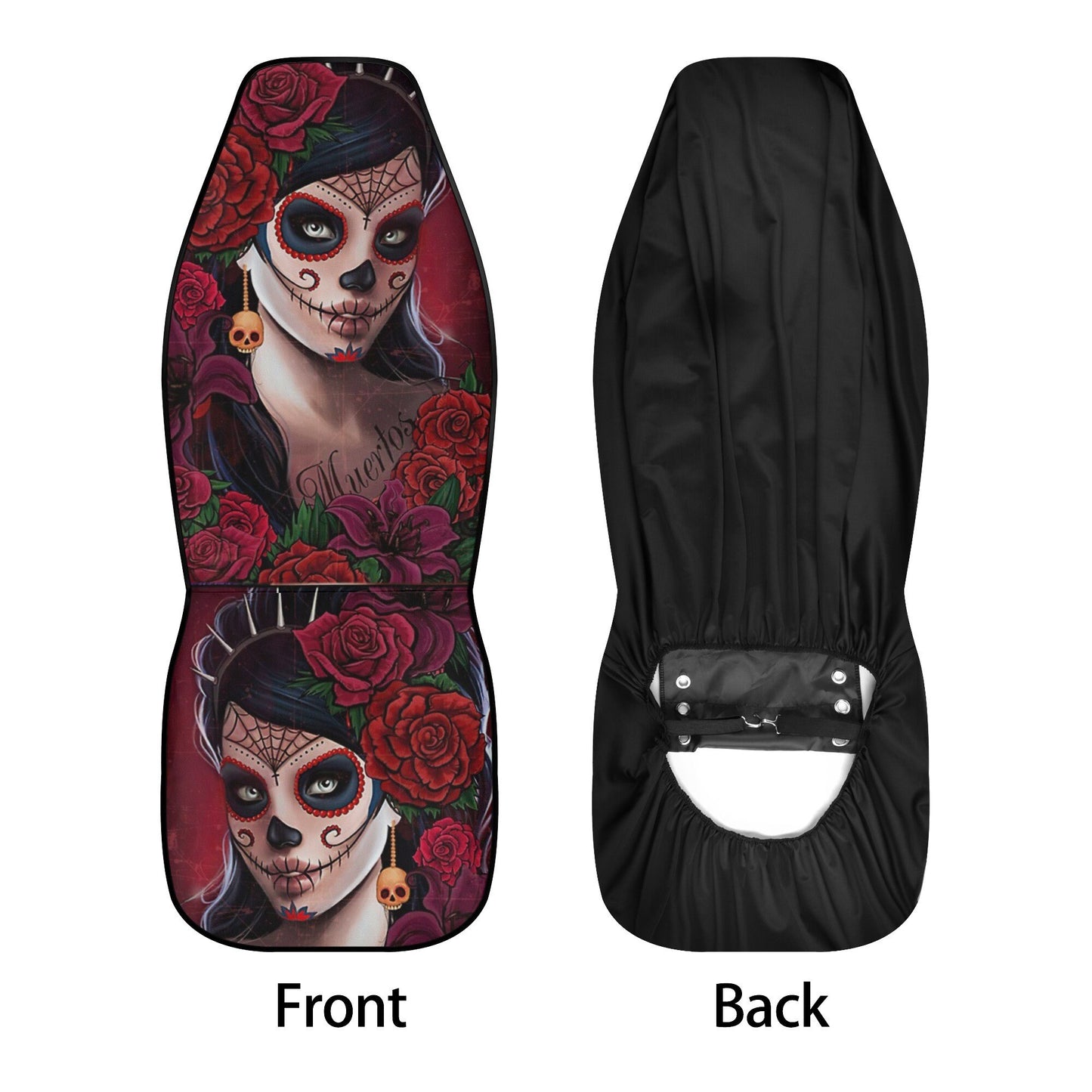Girl Sugar skull Car Seat Covers car mat flower skull car seat protector Mexican skull girl car mat candy skull car accessories seat cover