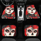 Girl Sugar skull Car Seat Covers car mat flower skull car seat protector Mexican skull girl car mat candy skull car accessories seat cover
