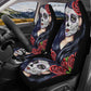Sugar skull girl car seat cover, Sugar skull Car Seat Covers car mat flower skull car seat protector candy skull car accessories seat cover