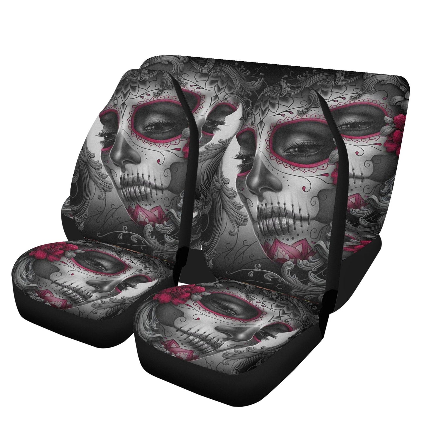 Sugar skull girl car seat cover, Candy skull Car Seat Covers car mat Mexico skull car seat protector candy skull car accessories seat cover