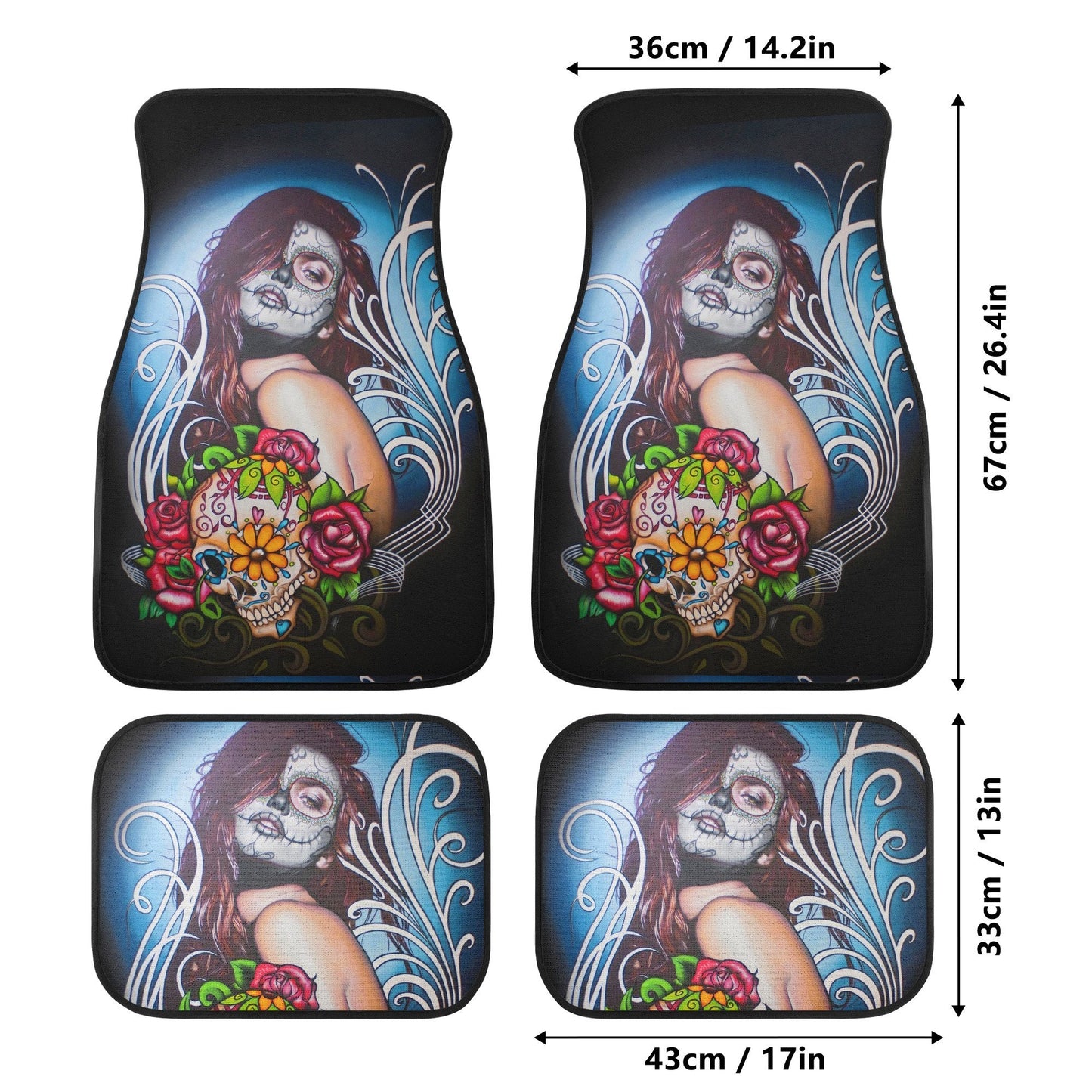 Sugar skull girl car seat cover, Candy skull Car Seat Covers car mat Mexico skull car seat protector candy skull car accessories seat cover
