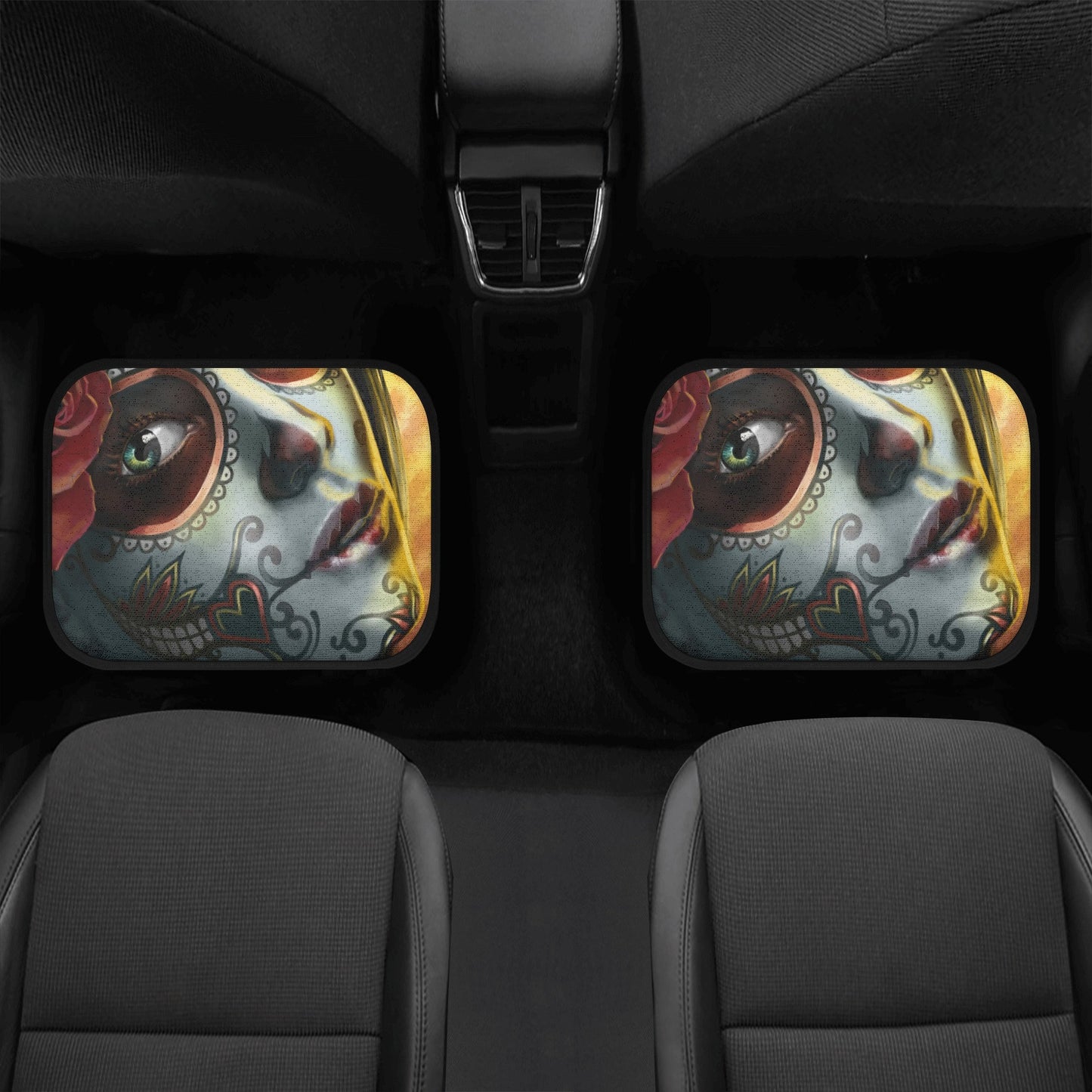 Sugar skull girl car seat cover, Candy skull Car Seat Covers car mat Mexico skull car seat protector candy skull car accessories seat cover