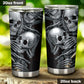 No see no hear no speak skull tumbler, Halloween cup mug tumbler, grim reaper skull tumbler mug cup, see no hear no speak no skull cup mug