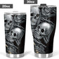 No see no hear no speak skull tumbler, Halloween cup mug tumbler, grim reaper skull tumbler mug cup, see no hear no speak no skull cup mug