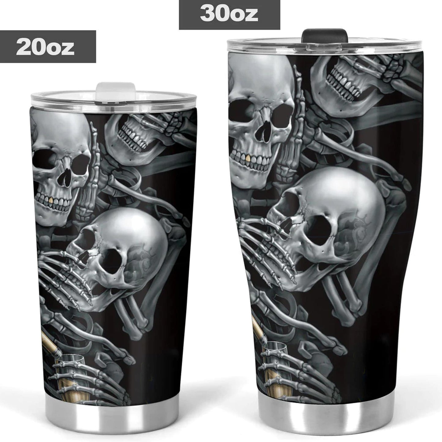 No see no hear no speak skull tumbler, Halloween cup mug tumbler, grim reaper skull tumbler mug cup, see no hear no speak no skull cup mug