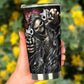 Grim reaper skull tumbler, Goth skull cup mug, skull travel tumbler Gothic skull mug tumbler Motorcycle skull mug grim reaper gothic mug cup