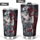 Grim reaper skull girl tumbler mug cup, skull travel tumbler Gothic skull mug tumbler Halloween skull mug tumbler grim reaper mug cup tumblr