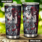 Grim reaper skull girl tumbler mug cup, skull travel tumbler Gothic skull mug tumbler Halloween skull mug tumbler grim reaper mug cup tumblr