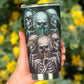 See no hear no speak no skull,  Gothic skull cup mug tumblr, skull travel tumbler, skull mug grim reaper gothic mug cup to travel, skull mug