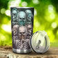 See no hear no speak no skull,  Gothic skull cup mug tumblr, skull travel tumbler, skull mug grim reaper gothic mug cup to travel, skull mug