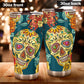 Day of the dead skull tumbler mug cup, Candy skull cup mug tumbler, skull tumblr mug cup, Calaveras mexican skull Halloween mug cup tumbler