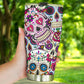 Mexican calaveras skull tumbler mug cup, Candy skull cup mug tumbler, sugar skull tumblr mug cup, skeleton skull Halloween mug cup tumbler