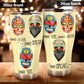 Sugar skull no see no hear no speak tumblr mug cup, Candy skull cup mug tumbler, Day of the dead calaveras skull Halloween mug cup tumbler