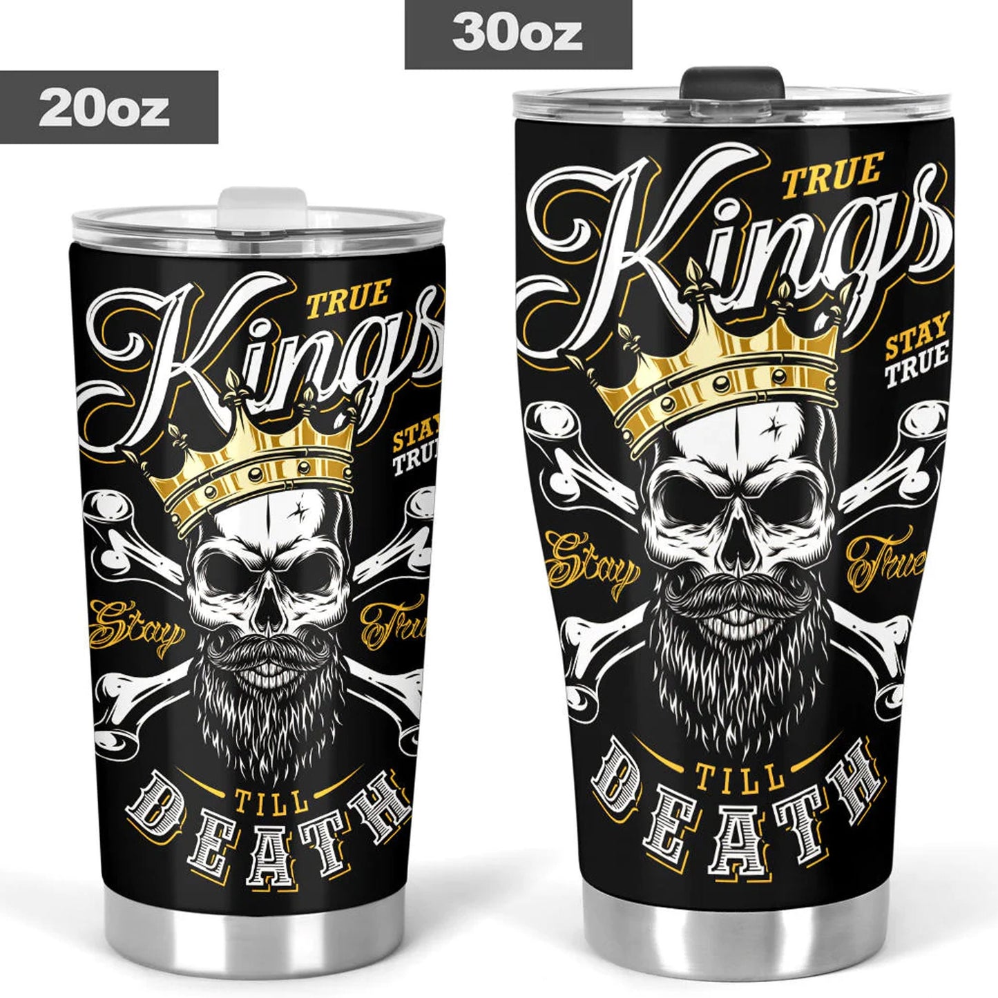 KING skull tumbler mug cup, death skull cup mug, skull travel tumbler Gothic skull mug tumbler reaper skull mug grim reaper gothic mug cup