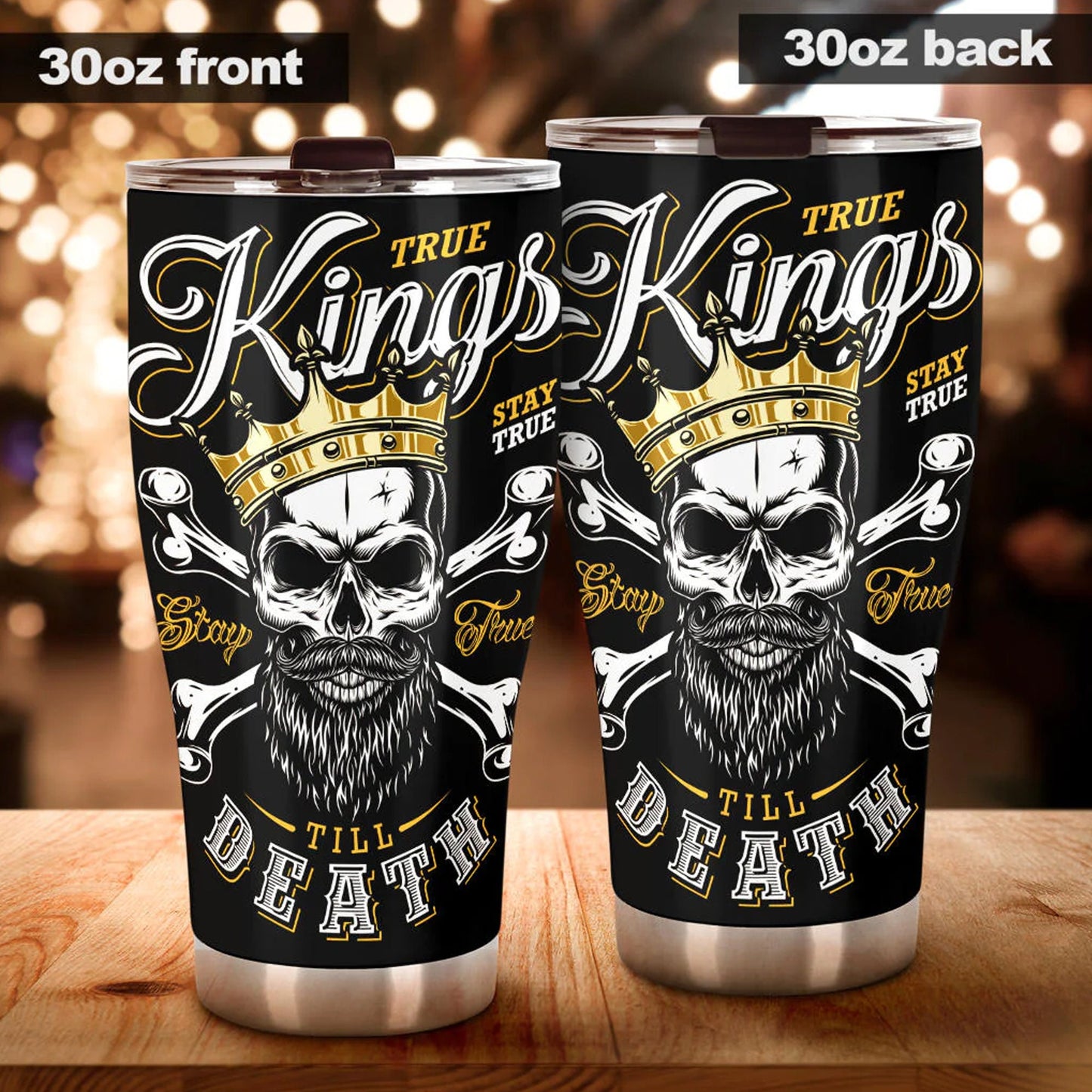 KING skull tumbler mug cup, death skull cup mug, skull travel tumbler Gothic skull mug tumbler reaper skull mug grim reaper gothic mug cup