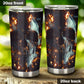 Flame skull tumbler, skull in fire cup mug tumblr skull travel tumbler Gothic skull mug tumbler Flaming skull mug grim reaper gothic mug cup