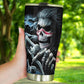 Motorcycle skull tumbler cup, Biker skull cup mug, skull travel tumbler Gothic  skull mug tumbler, grim reaper gothic tumbler cup for biker