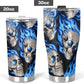 Flame skull tumbler, skull in fire cup mug tumblr skull travel tumbler Gothic skull mug tumbler Flaming skull mug grim reaper gothic mug cup