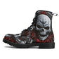 Motorcycle biker skull grim reaper boots for men women, Gothic boots for biker, skeleton boots, Horror grim reaper leather skull boots shoes