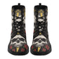 Sword skull grim reaper boots for men women, Halloween skull gothic women boots skeleton boots, Horror grim reaper leather skull boots shoes