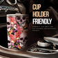 Floral skull tumbler, flower skull cup mug tumblr skull rose skull  travel tumbler Gothic skull mug tumbler skull mug grim reaper gothic mug