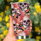 Floral skull tumbler, flower skull cup mug tumblr skull rose skull  travel tumbler Gothic skull mug tumbler skull mug grim reaper gothic mug
