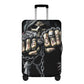 Game over skull luggage cover, skull death suitcase cover, Gothic luggage suitcase covers you're next skull suitcase luggage protector cover