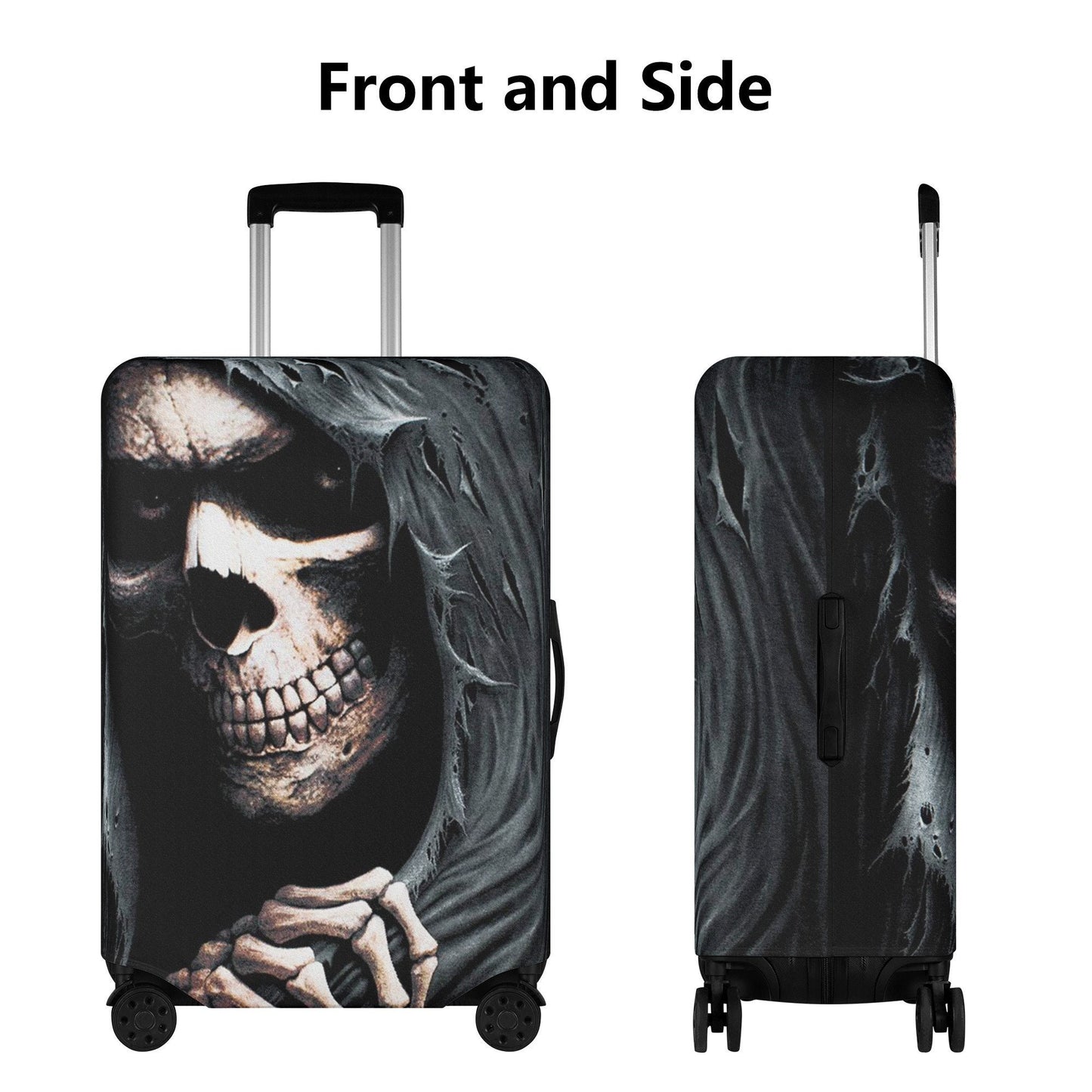 Grim reaper gothic skull luggage covers, skull in fire suitcase cover biker skull skeleton gothic skull luggage set suitcase cover protector