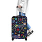 Sugar skull cat luggage covers, day of the dead candy skull suitcase cover, dia de los muertos skull mexican skull luggage suitcase covers