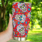 Candy skull tumbler, sugar skull cup mug tumbler, Dia de los muertos skull tumblr, skull tumbler mug cup, Candy skull gothic mug cup tumbler
