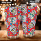 Candy skull tumbler, sugar skull cup mug tumbler, Dia de los muertos skull tumblr, skull tumbler mug cup, Candy skull gothic mug cup tumbler
