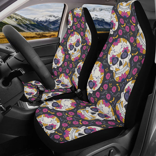Sugar skull car seat cover, Candy skull Car Seat Covers car mat Mexico skull car seat protector candy skull accessories seat cover for car