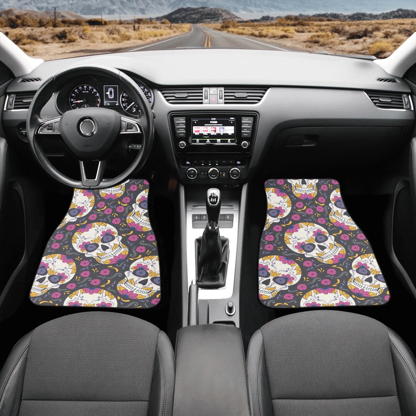 Sugar skull car seat cover, Candy skull Car Seat Covers car mat Mexico skull car seat protector candy skull accessories seat cover for car